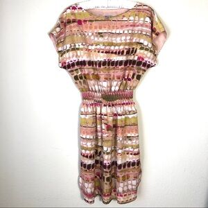 Eliza J Colorful Print Short‎ Sleeve Dress Size 4 Summer Colorful Classic Party